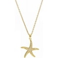 thumbnail image 1 of 18K Gold Plated Starfish Necklace - Seashell Pendent Ocean Themed Necklace - Boho Summer Beach Jewelry, 1 of 17