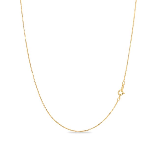 KEZEF 18K Gold Plated Sterling Silver Necklace 1mm Box Chain