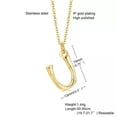 thumbnail image 1 of 18K Gold Plating Letters Pendant Women's Stainless Steel Chain Necklace 40+5cm, 1 of 7