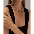 thumbnail image 1 of 18K Gold Rope Chain + Link Chain Necklace Stack Bundle, 1 of 11