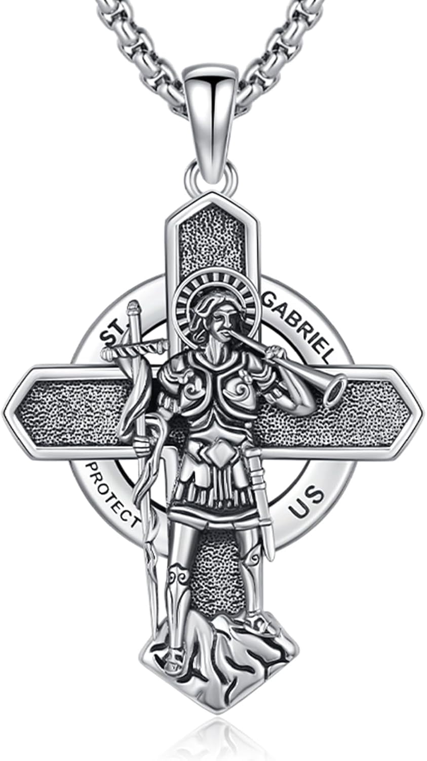 18K Gold St Michael Pendant/Saint Anthony/Archangel Raphael/St Benedict ...