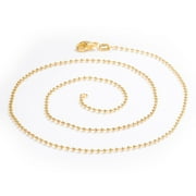 CHAINSSILVER 18K Gold plated chains with 925 Sterling Silver necklace for Women Silver Link Chain for Girls Womens- 18 Inch (45cm) - Gold necklaces