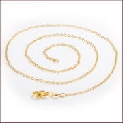 CHAINSSILVER 18K Gold plated chains with 925 Sterling Silver necklace for Women Silver Link Chain for Girls Womens- 18 Inch (45cm) - Gold necklaces