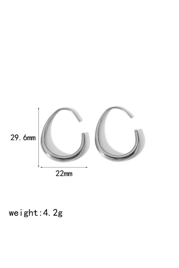 18K Karat Gold Plated Earrings for Women Half Pack Oil Drip Titanium Steel Earrings Jewelry for Her Birthday Gifts