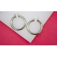thumbnail image 1 of 18K Rhodium Filled 5mm Thick Hoop Earrings (J4), 1 of 1