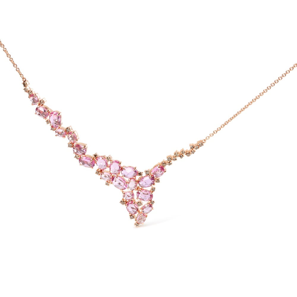 Shades Of Pink Sapphire Big Heart Necklace – Sarah Gardner Jewellery