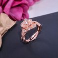 thumbnail image 1 of 18K Rose Gold Filled AAA Cz Wedding Rose Flower Band Womens 925 Silver Size 6-10, 1 of 6