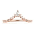 thumbnail image 1 of 18K Rose Gold Marquise Moissanite V Shaped Wedding ring for Women, 1 of 5