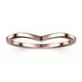 thumbnail image 1 of 18K Rose Gold Over Silver Curved Chevron Shape Wedding Band, 1 of 4