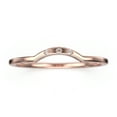 thumbnail image 1 of 18K Rose Gold Over Silver Curved Wedding Band With Round Cut Diamond Moissanite, 1 of 4