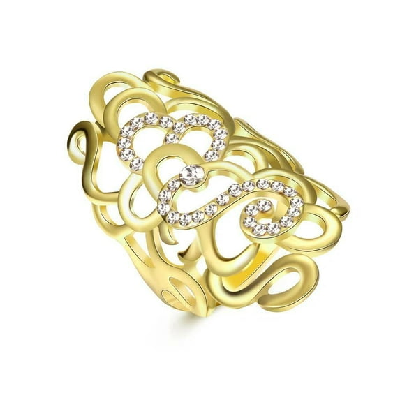 18K Rose Gold Plated Cocktail Ring For Women B297