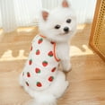 thumbnail image 1 of 18K+ Saved Kumdkd Strawberry Print Dog Shirt – UPF50+ Sun Protective Vest for Small Dogs & Cats | Breathable Summer Clothes for French Bulldog, Corgi, Puppy & Kitten (11.8" Chest), 1 of 6
