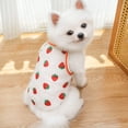 thumbnail image 1 of 18K+ Saved Kumdkd Strawberry Print Dog Shirt – UPF50+ Sun Protective Vest for Small Dogs & Cats | Breathable Summer Clothes for French Bulldog, Corgi, Puppy & Kitten (15.75" Chest), 1 of 6
