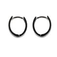 thumbnail image 1 of 18K Solid White Gold Hinged Hoop Huggie Earrings (0.39 inch 10mm /0.06 inch 1.6 mm Thickness), 1 of 3
