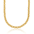 thumbnail image 1 of 18K Solid Yellow Gold 4.8mm Cable Rolo Link Chain Belcher Necklace, 1 of 9