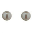 thumbnail image 1 of 18k Solid Yellow Gold 6mm Cultivate White Pearl Stud Post Earrings, 1 of 3