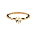 thumbnail image 1 of 18K Solid Yellow Gold Center Oval 6 x 4 mm Zircon with small zircon Ring, 1 of 2