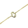 thumbnail image 1 of 18K Solid Yellow Gold Diamond Open Hamsa  double cable chain Bracelet, 1 of 5