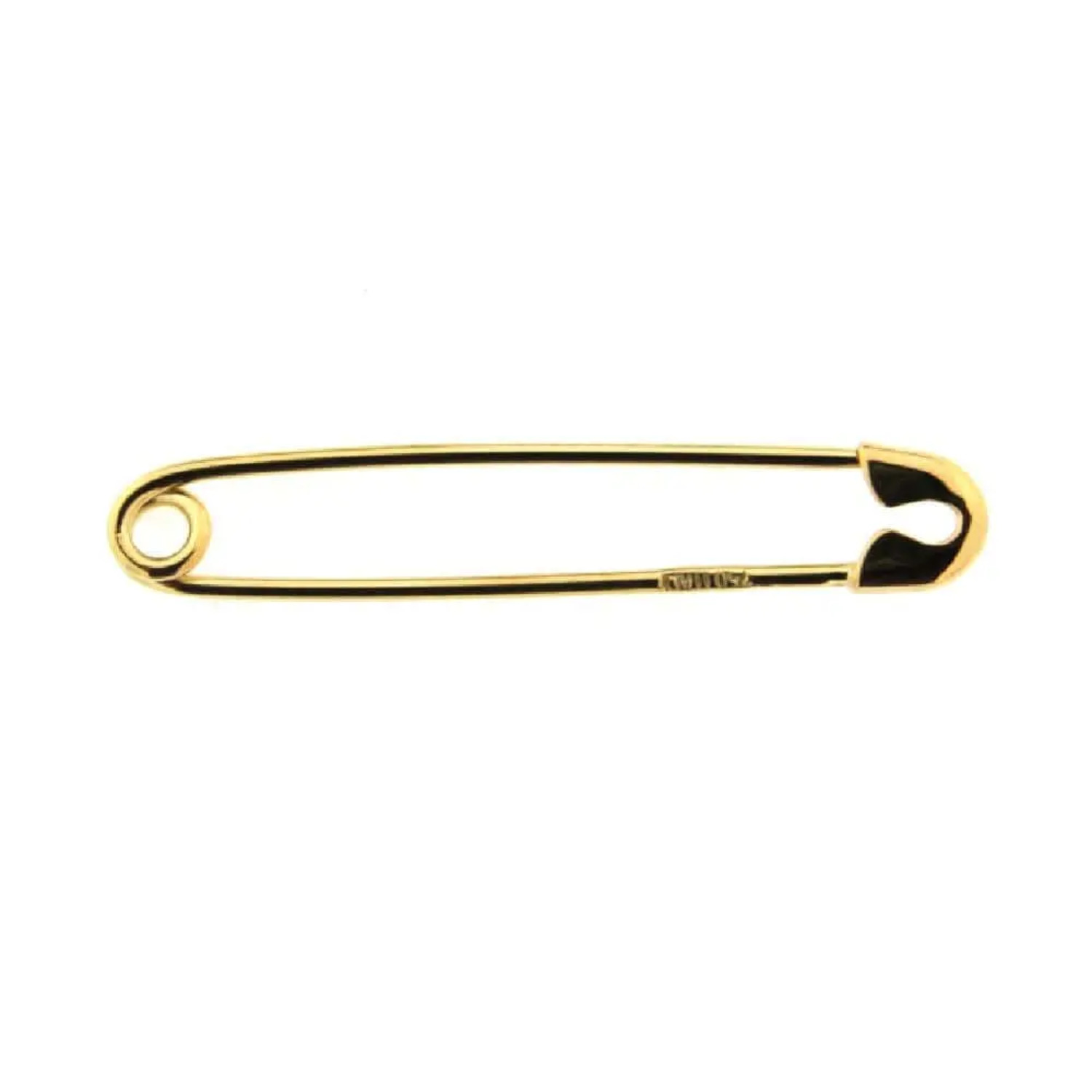 18K Solid Yellow Gold Large Safety Pin 1.30 inch - image 1 of 4