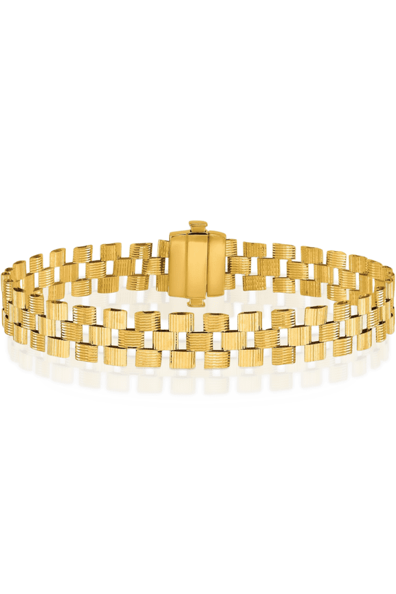 18K Solid Yellow Gold Link Chain Bracelet
