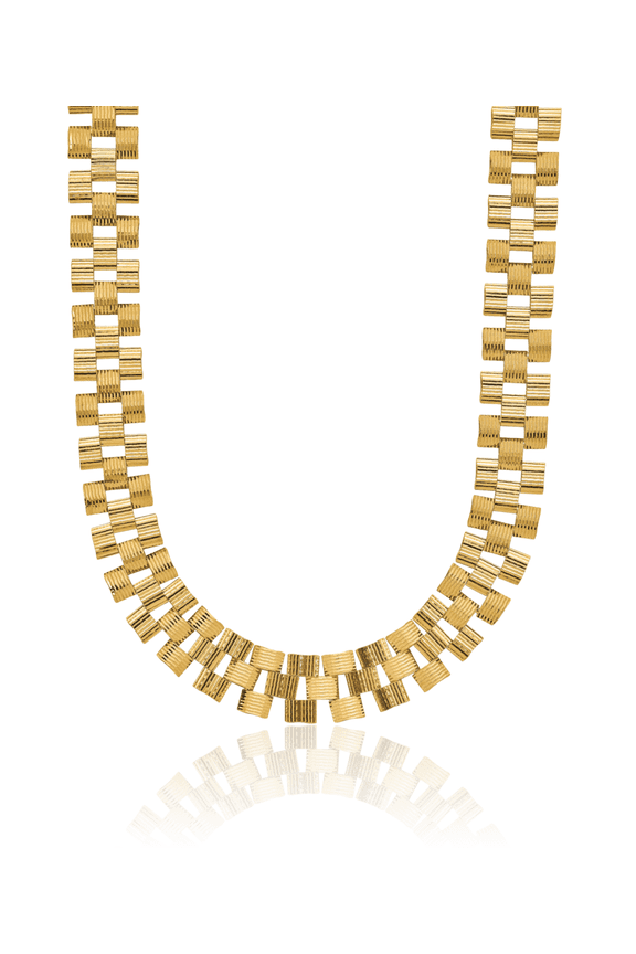 18K Solid Yellow Gold Link Chain Necklace