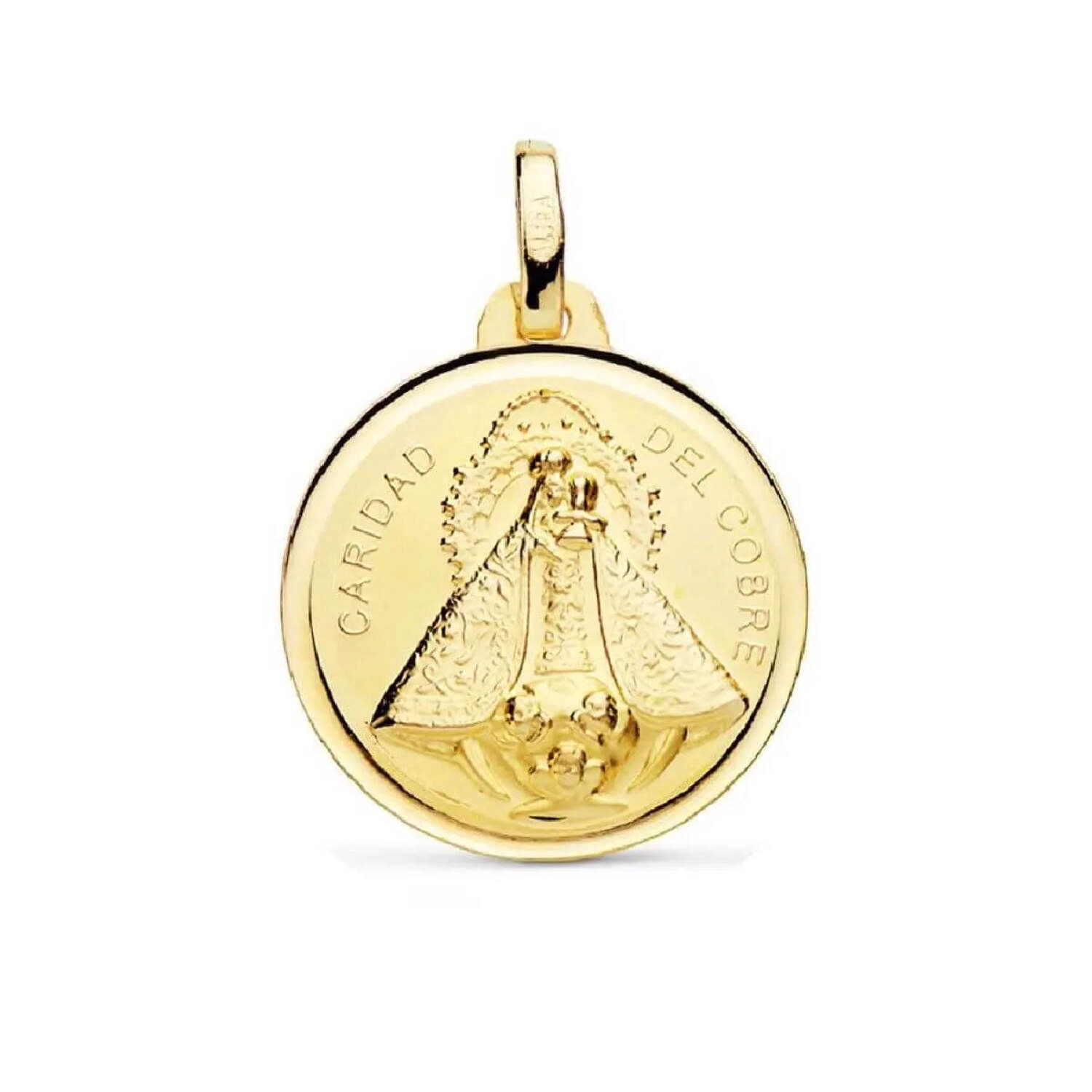 18K Solid Yellow Gold Our Lady of Charity " CARIDAD DEL COBRE ...