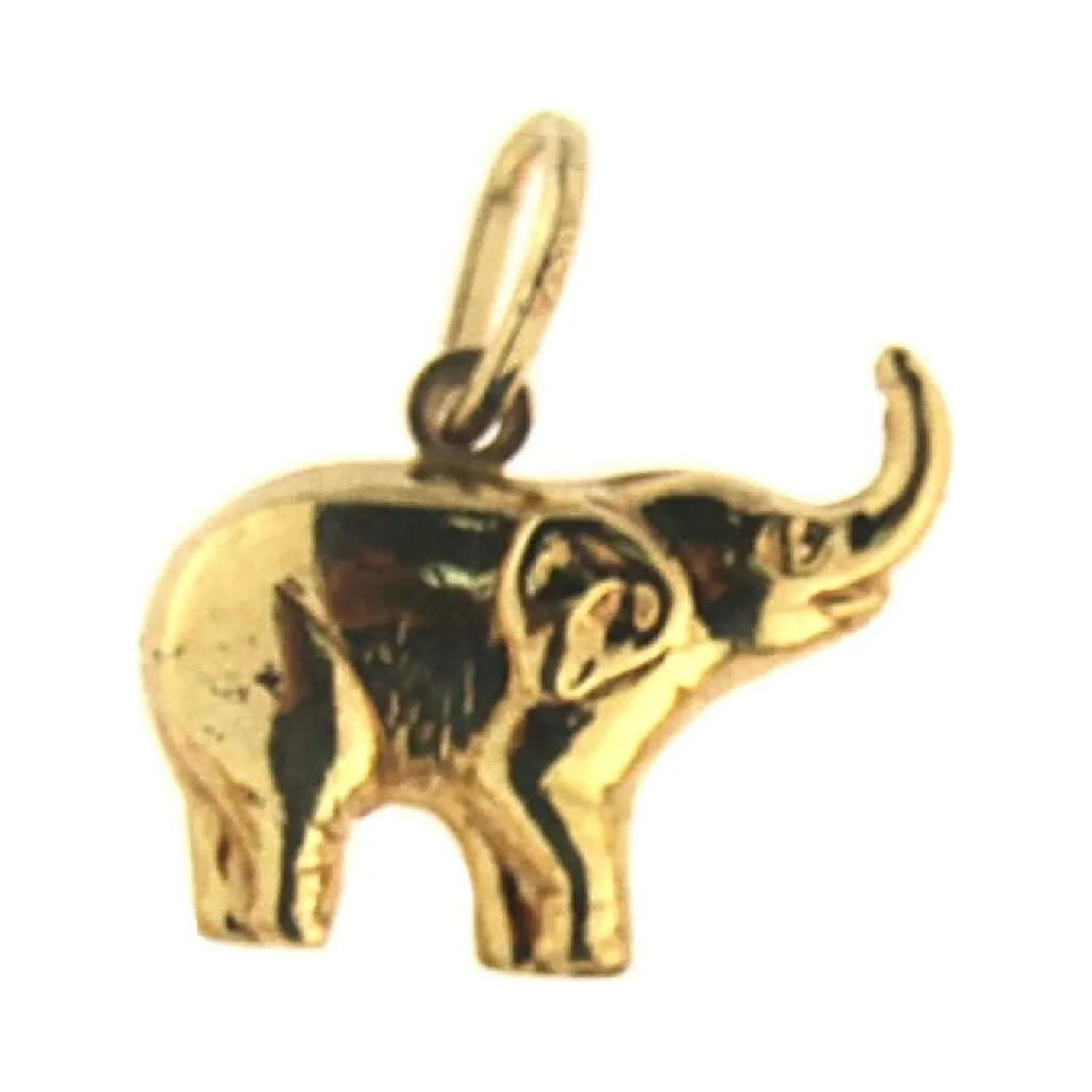 Gold Elephant Head Pendant