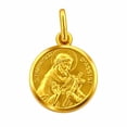 thumbnail image 1 of 18K Solid Yellow Gold Round Saint Francis of Assisi Medal 15 mm, 1 of 4
