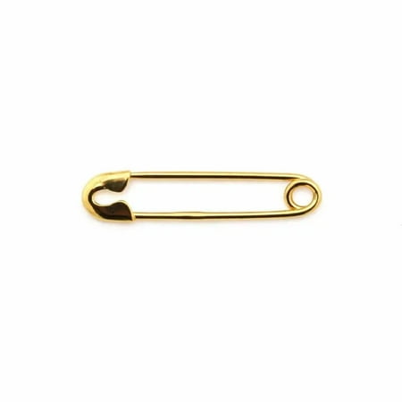 18K Solid Yellow Gold Safety Pin 1 inch.