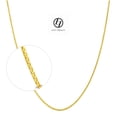 thumbnail image 1 of 18K Solid Yellow OR White Gold Wheat Chain AU750 Diamond-cut Square Wheat Chain 18", 1 of 10