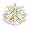 thumbnail image 1 of 18K Sterling Silver Yellow Gold Platinum Plating Polished Ring, Size 7, 1 of 1