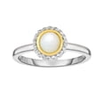 thumbnail image 1 of 18K Sterling Silver Yellow Gold Rhodium Polished Ring, Size 6, 1 of 1