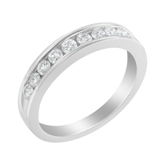 18K White Gold 1/2ct TDW Round Cut Diamond Ring(H-I,SI2-I1)