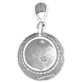 thumbnail image 1 of 18K White Gold 3D Indian Pottery Pendant - 25 mm, 1 of 3