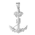 thumbnail image 1 of 18K White Gold Anchor With Rope 3D Pendant - 41 mm, 1 of 3