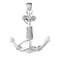 thumbnail image 1 of 18K White Gold Anchor With Rope 3D Pendant - 50 mm, 1 of 3