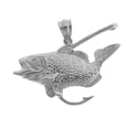 thumbnail image 1 of 18K White Gold Bass Pendant - 26 mm, 1 of 2
