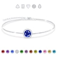 thumbnail image 1 of APSVO S925 Sterling Silver Plated Bracelets for Women Girls September Birthstone Bracelet with Blue Sapphire Birthday Graduation Jewelry Gifts Teen Her Mom Mom Wife Adults Kids Ideas, 1 of 6