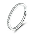 thumbnail image 1 of 18K White Gold Created White Sapphire Thin Eternity Band Plated Size 8, 1 of 3