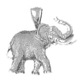 thumbnail image 1 of 18K White Gold Elephant Pendant - 24 mm, 1 of 3