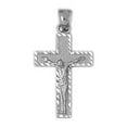thumbnail image 1 of 18K White Gold Latin Crucifix Pendant - 30 mm, 1 of 2