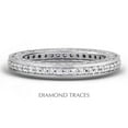 thumbnail image 1 of 18K White Gold Pave Setting 0.68 Carat Total Natural Diamonds Vintage Eternity Ring, 1 of 1