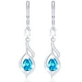 thumbnail image 1 of APSVO 18K White Gold Plated Drop Earrings for Women Girls S925 Sterling Silver December Birthstone Earrings with Blue Tanzanite Birthday Valentines Day Jewelry Gifts Teen Her Adults Kids Age Ideas, 1 of 9