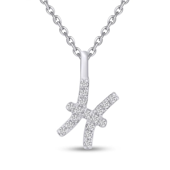18K White Gold Plated Zodiac Necklace For Women, Pisces Horoscope Astrology Sign Moissanite Diamond Pendant Necklace 16+2” Adjustable Chain (0.09 Cttw)