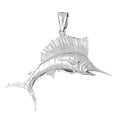 thumbnail image 1 of 18K White Gold Sailfish Pendant - 67 mm, 1 of 2