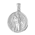 thumbnail image 1 of 18K White Gold Saint Christopher Pendant - 26 mm, 1 of 3