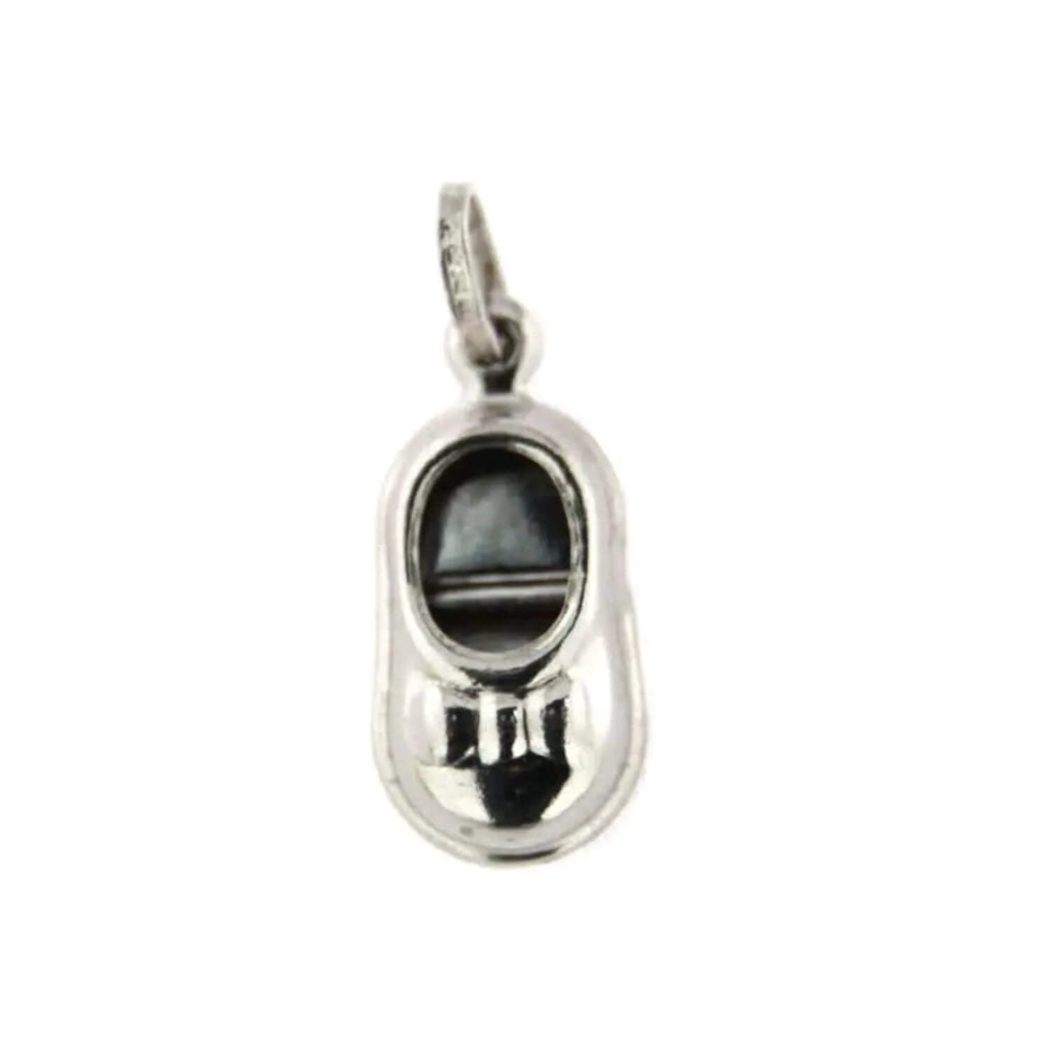 18K White Gold Shoe Charm (15mm X 10mm/25mm with Bail)