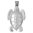 thumbnail image 1 of 18K White Gold Turtles Pendant - 46 mm, 1 of 3