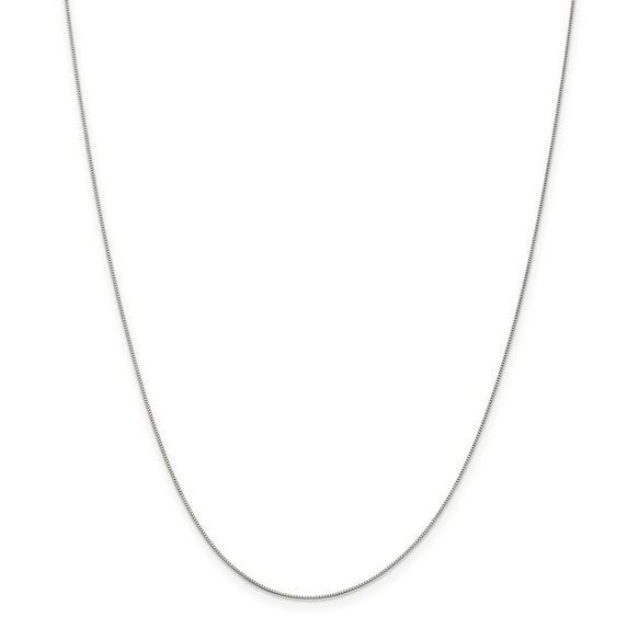 18K White Gold chain Box Flat 20 in 0.5 mm WG 0.50mm