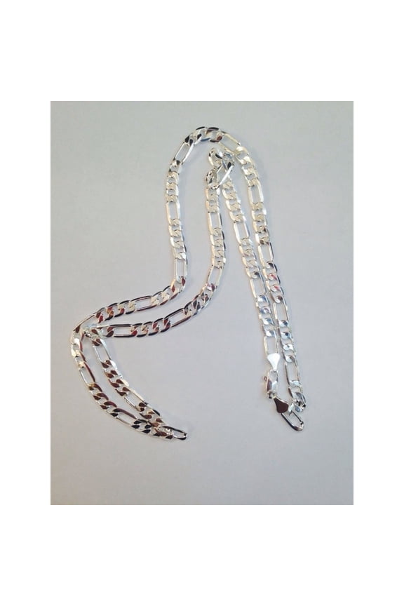 18K White Gold filled Figaro Chain
